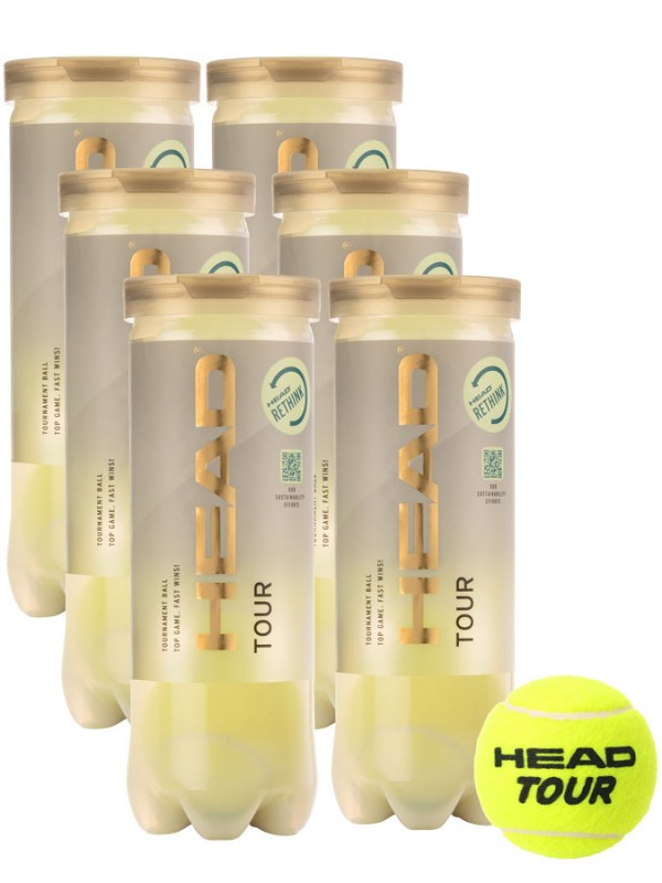 6 x Tenis Žogice HEAD TOUR